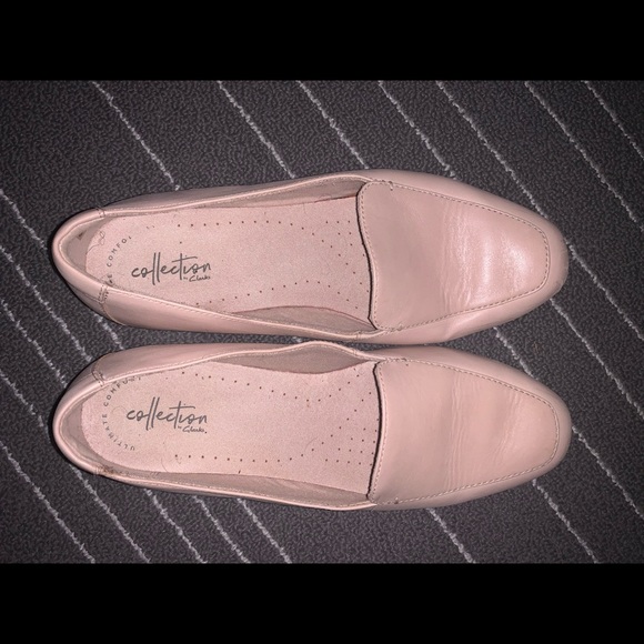 Clarks nude leather flats - Picture 3 of 4
